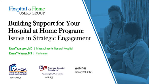 Cover of Building Support For Your Hospital At Home Program slides