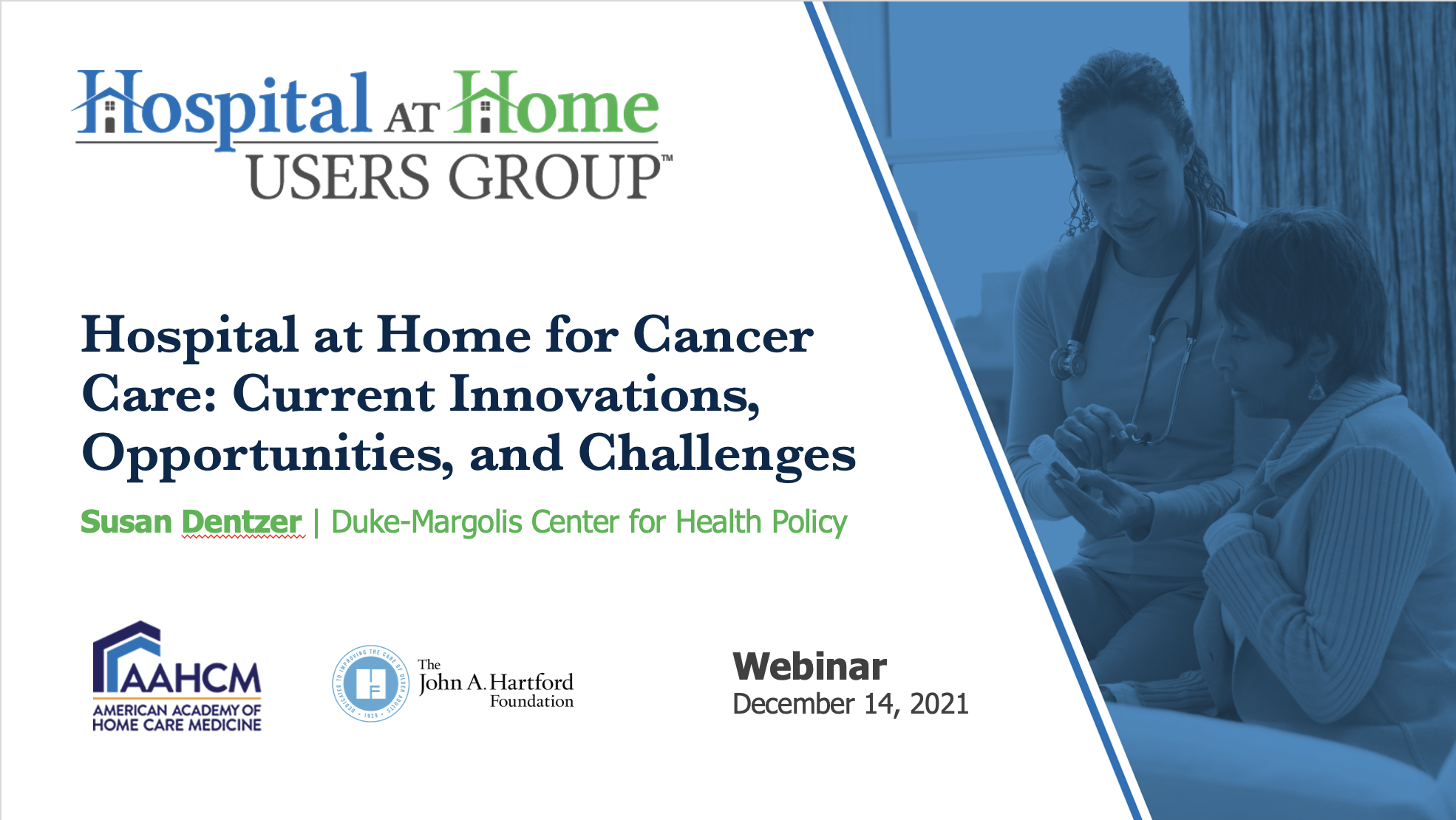 Cover slide for Hospital at Home Cancer webinar